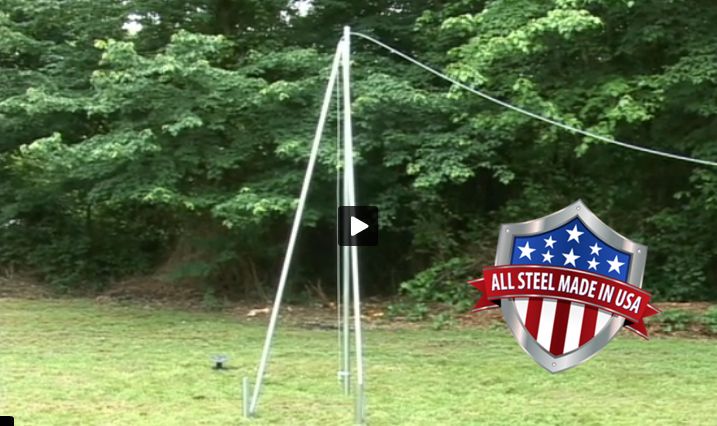 #1 Steel Paintball Pole 12\' Semi Permanent Turn Key System